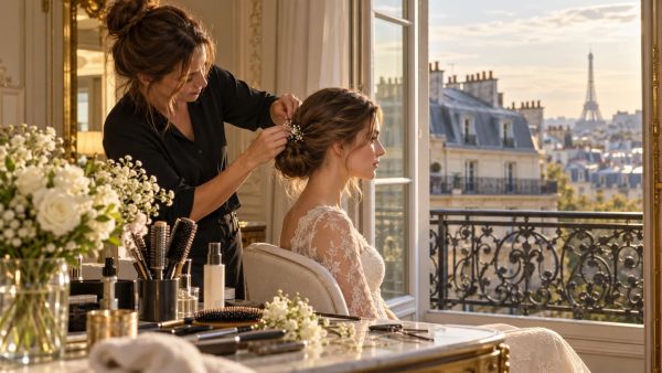 Top 5 conseils pour sélectionner une coiffure mariage à domicile à Paris